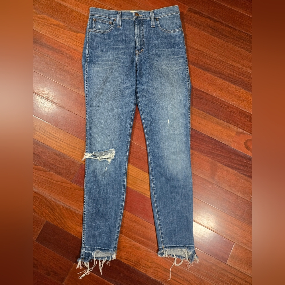 Madewell Women's Straight Leg Jeans - Distressed Blue 28x28